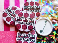 Image 3 of Pin Badge: Roll for Initiative 