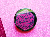Image 2 of Pin Badge: Large D20 