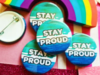Image 1 of Pin Badge: Gay Pride MLM