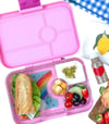 Yumbox Tapas Bento Box  4 Compartments Capri Pink Rainbow Tray