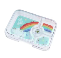 Image 4 of Yumbox Tapas Bento Box  4 Compartments Capri Pink Rainbow Tray