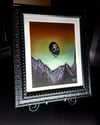 Malice Head in Unseen Sunset 11 x 14" [Original Charcoal & Pastel Drawing Framed]