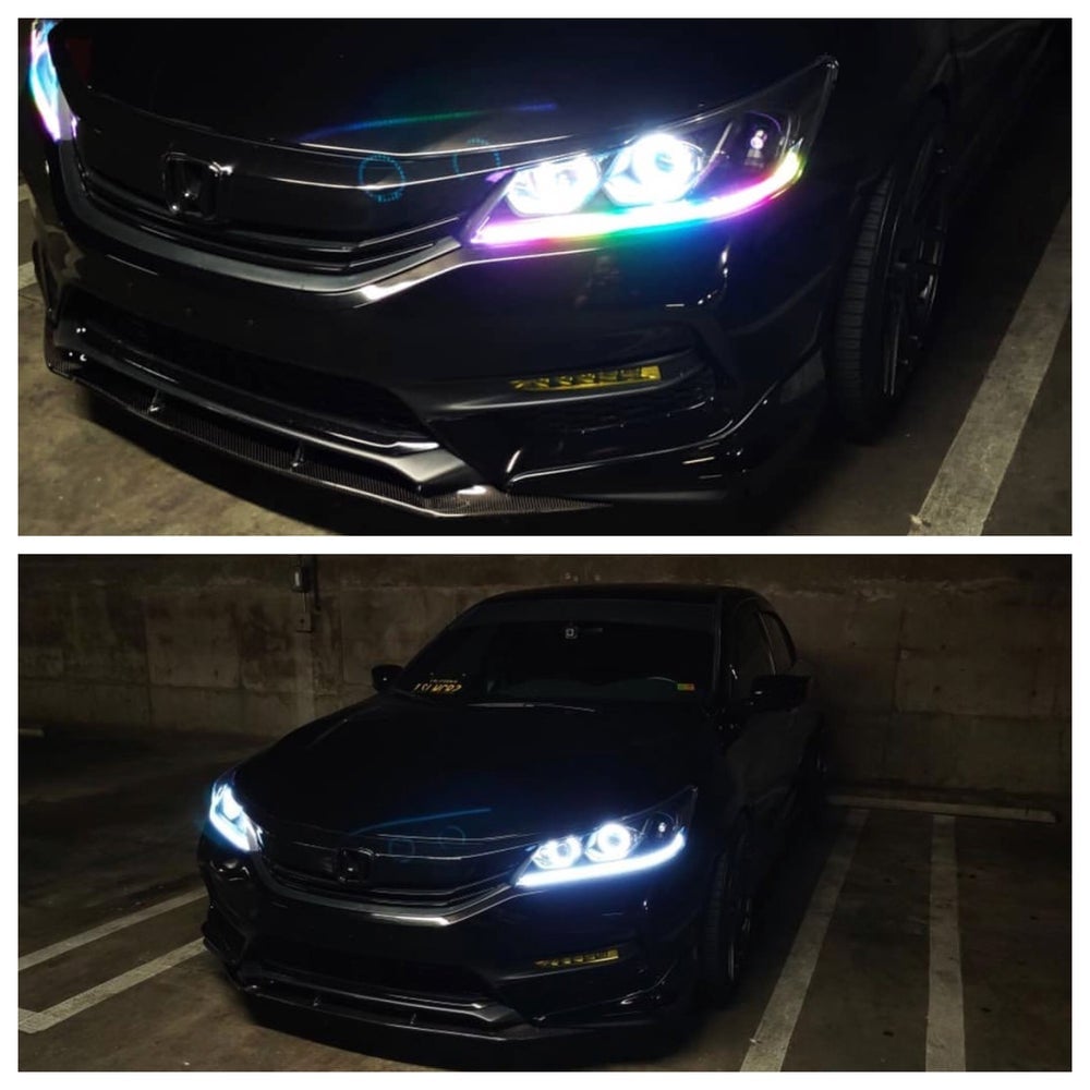 16-17 Honda Accord Quad Halo and Chasing Drl Headlight