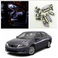 Image 1 of 10pcs Xenon White LED Light Bulbs Interior Package Kit For 2013-2019Honda Accord
