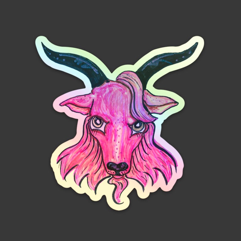 Image of Kawaii Baphomet - Halo Sticker