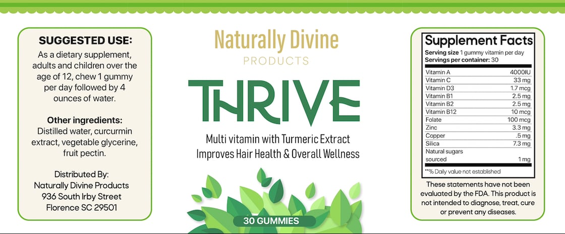 Image of THRIVE Gummy multi-vitamin for hair & skin 