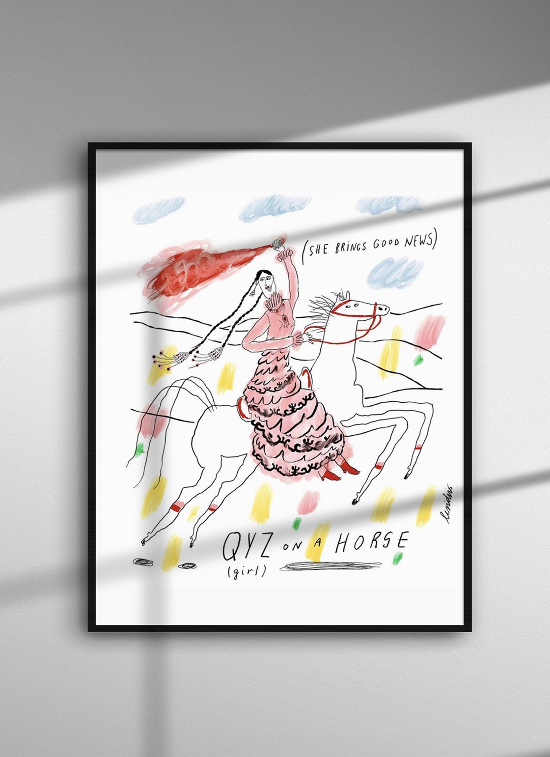 Image of Qyz(girl) on a horse