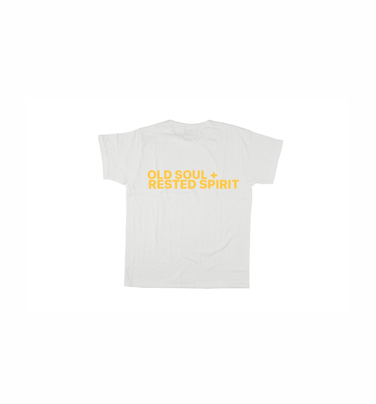 OLD SOUL + RESTED SPIRIT T SHIRT - White/Yellow