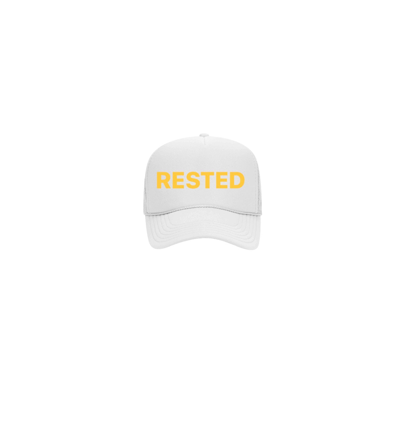 RESTED TRUCKER - WHITE/YELLOW