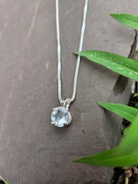 Image 4 of Quartz Sterling Silver Solitaire Pendant 