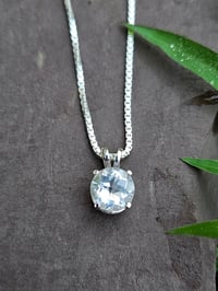 Image 1 of Quartz Sterling Silver Solitaire Pendant 