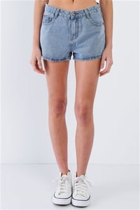 Image 1 of Light Blue Denim Shorts