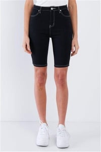 Image 1 of Stretch Denim Bermuda  Shorts
