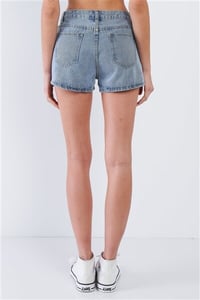 Image 2 of Light Blue Denim Shorts