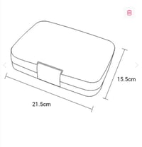 Image 5 of Yumbox Panino Bento Box 4 Compartments Surf Blue Polar Bear