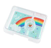 Image 2 of Yumbox Snack 3 Compartments Misty Aqua Rainbow Tray