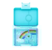 Image 1 of Yumbox Snack 3 Compartments Misty Aqua Rainbow Tray