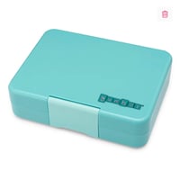 Image 3 of Yumbox Snack 3 Compartments Misty Aqua Rainbow Tray