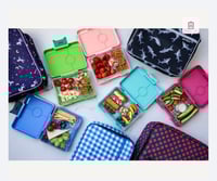 Image 4 of Yumbox Snack 3 Compartments Misty Aqua Rainbow Tray