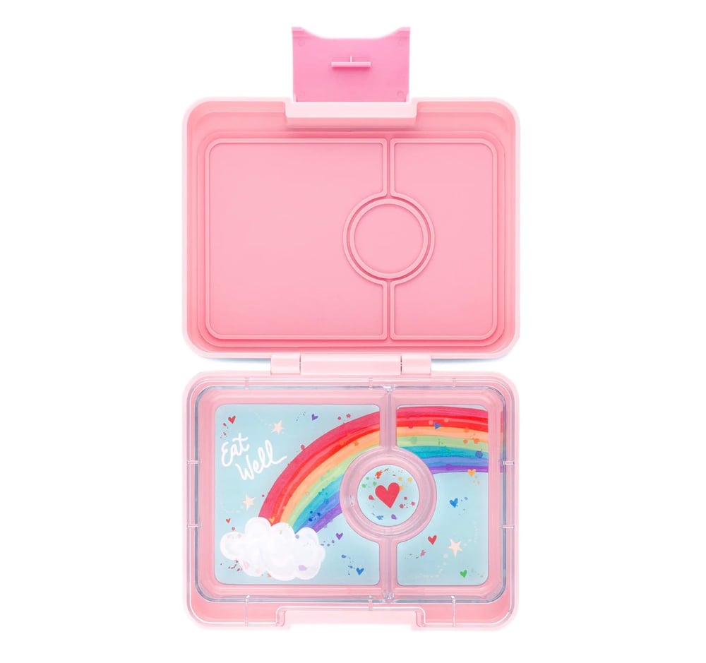 Yumbox Snack 3 Compartments Coco Pink Rainbow Tray