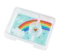 Image 3 of Yumbox Snack 3 Compartments Coco Pink Rainbow Tray
