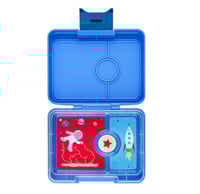 Image 1 of Yumbox Snack 3 Compartments True Blue Rocket