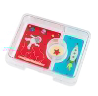 Image 3 of Yumbox Snack 3 Compartments True Blue Rocket