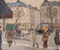 20th Century Swedish School  ‘A Busy Continental Street’