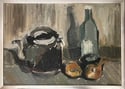 20th Century Swedish School  ‘Still Life with bottle and Kettle’