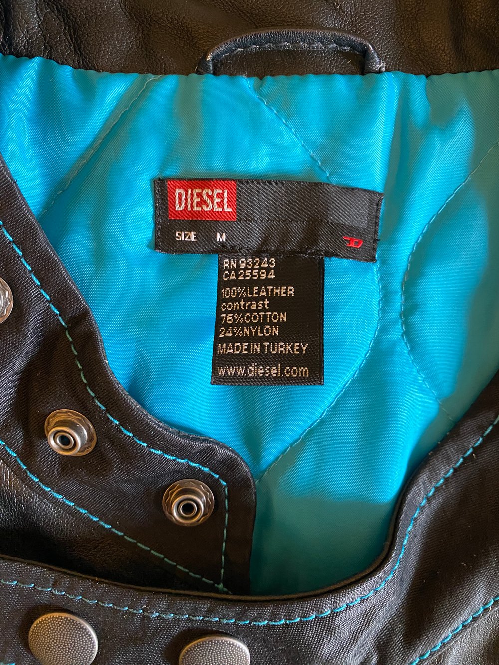 Image of DIESEL - Biker Jacket in leather Black
