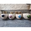 Espresso cups with a round handle