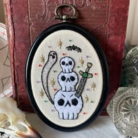 Spooky Skull Stack Embroidery