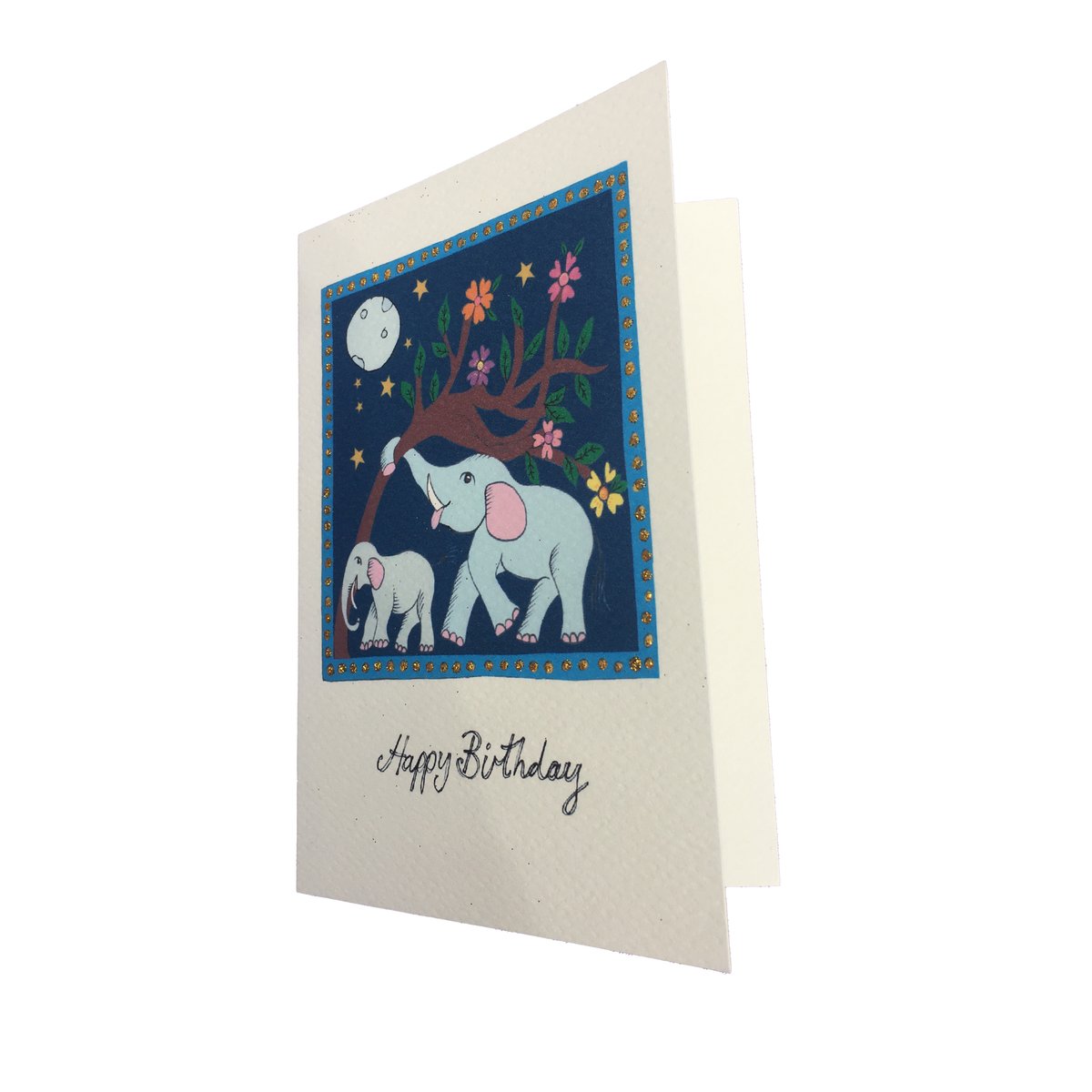 Night Elephants Birthday Card