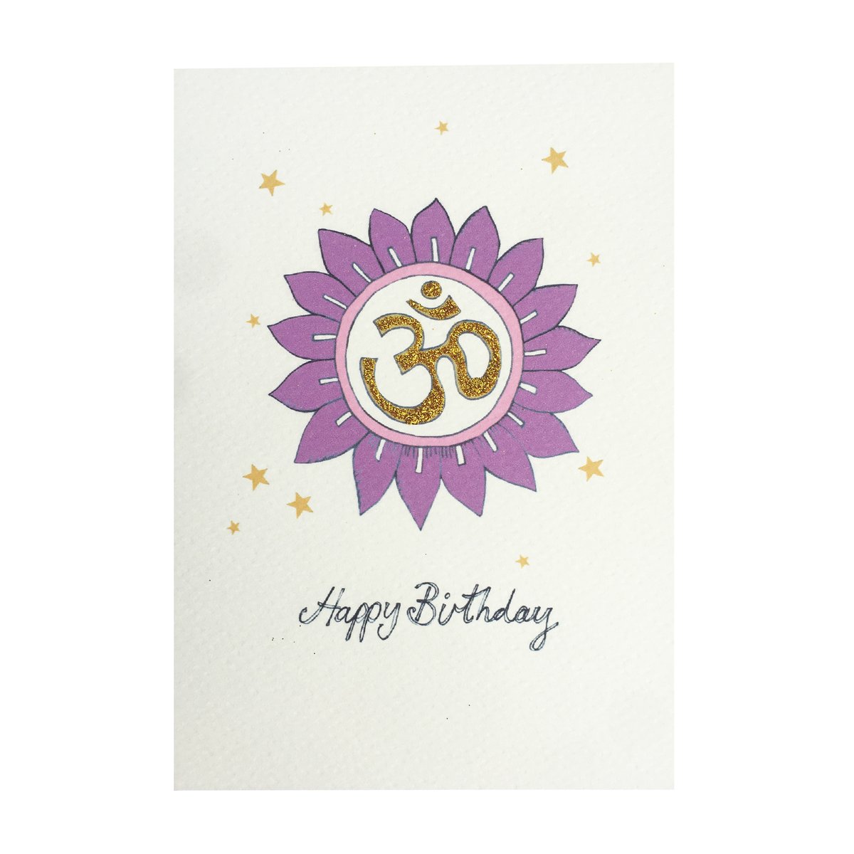 Ohm Lotus Flower Birthday Card