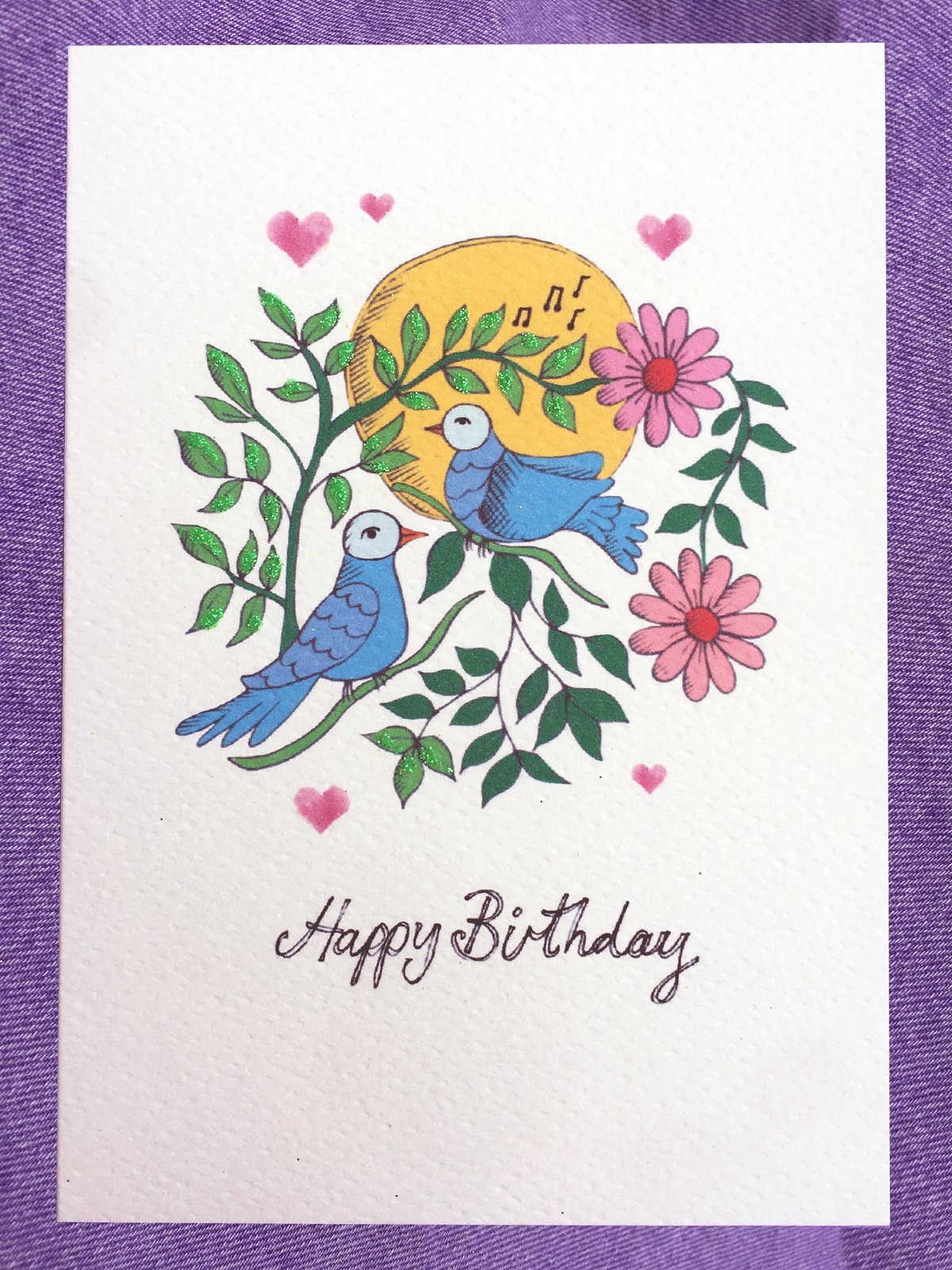 Songbirds Happy Birthday Card | Rosie Wonders