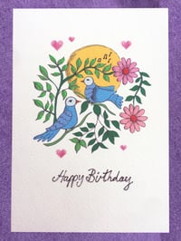 Image 2 of Songbirds Happy Birthday Card