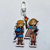 Princess and her Swordsman Keychain 3 inches
