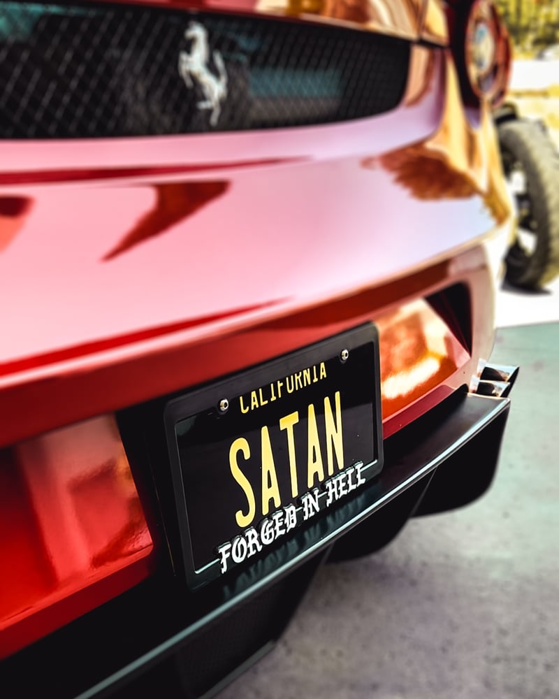 Image of Forged In Hell License Plate Frame