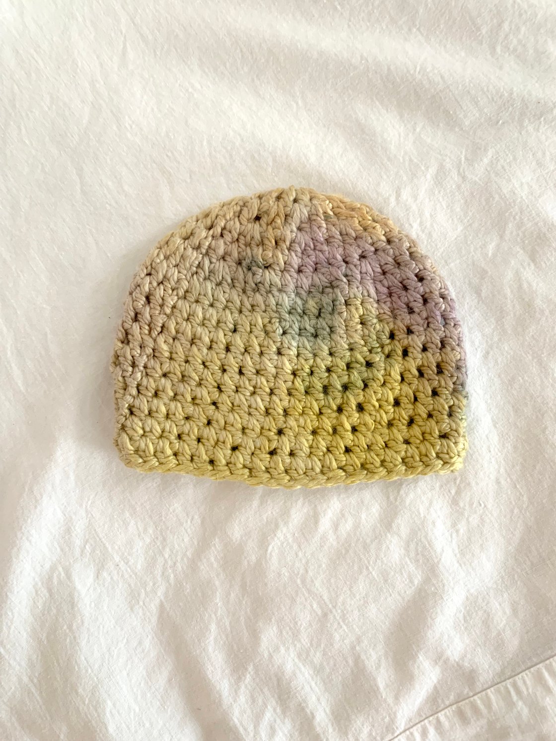 Image of Crocheted Newborn Beanie in Silk Merino