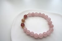 Image 2 of rose quartz bracelet 怦然心动马粉手链