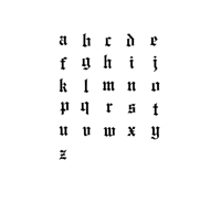 old english alphabet lowercase 