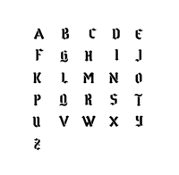 old english alphabet uppercase 