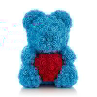 Blue rose bear