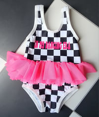 In my dance era (checkered) tutu leo