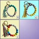Image 4 of Silicone Bead Wristlet Keychains