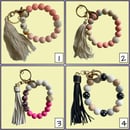 Image 2 of Silicone Bead Wristlet Keychains