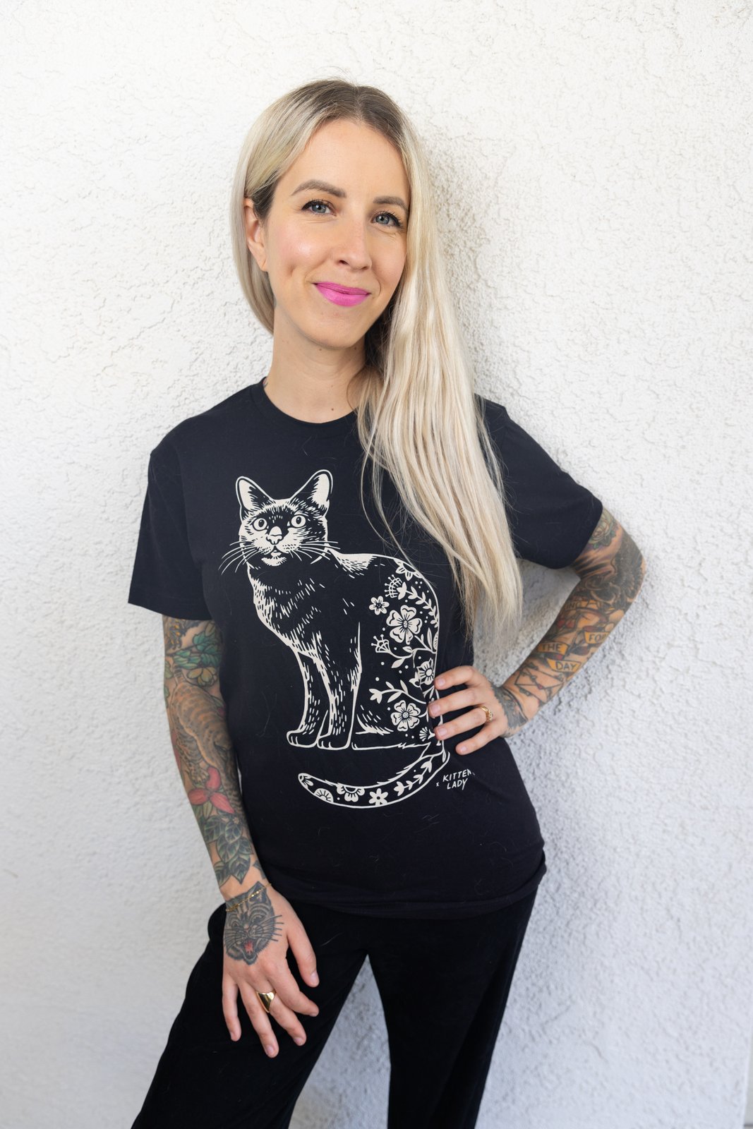 Kitten lady sale t shirt