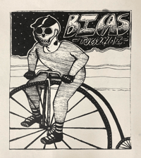 Image 1 of BICAS Skeleton Heart Neck Tattoo Screenprint Poster