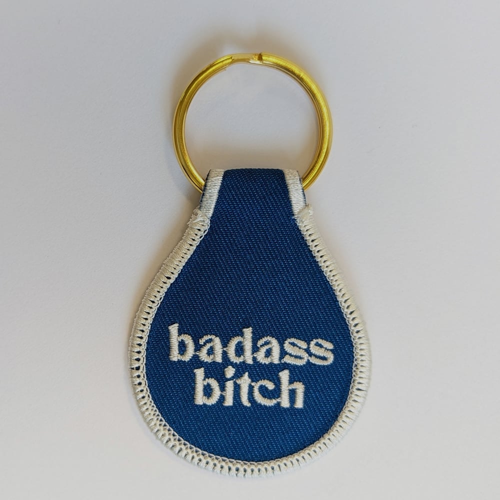 Image of Badass Bitch Fabric Keytag