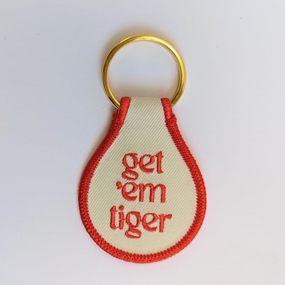 Image of Get Em Tiger Fabric Keytag